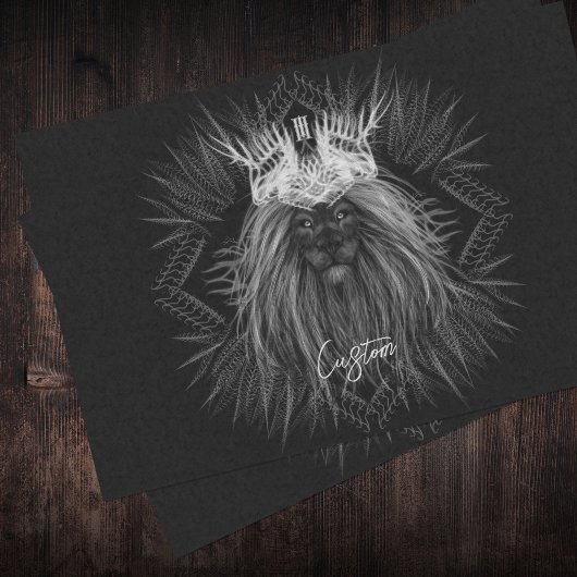 Löwe mit Kronenmonogramm Seidenpapier