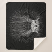 Löwe mit Kronenmonogramm Sherpadecke (Vorderseite)