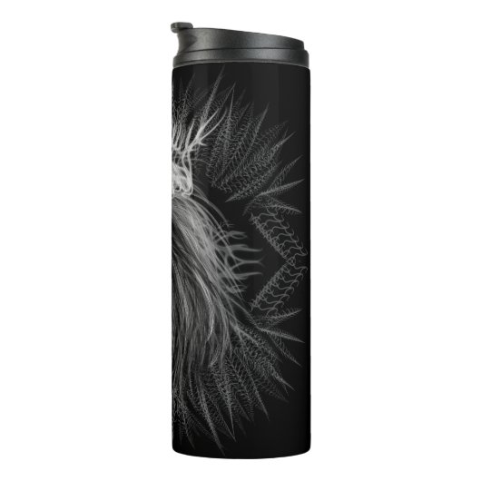 Löwe mit Kronenmonogramm Thermosbecher (Nach rechts gedreht)