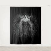 Löwe mit Kronenmonogramm Wandteppich (Vorderseite)