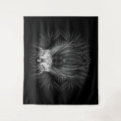 Löwe mit Kronenmonogramm Wandteppich (Vorderseite)