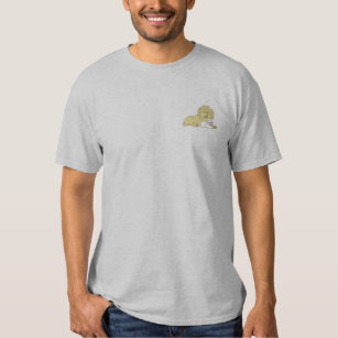 Löwe mit Lamm Besticktes T-Shirt