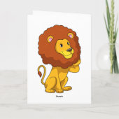 Löwe mit Locken Karte (Rückseite)