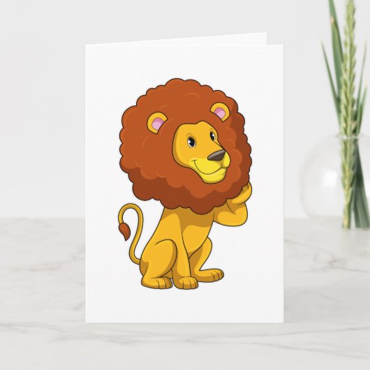 Löwe mit Locken Karte (Vorderseite)