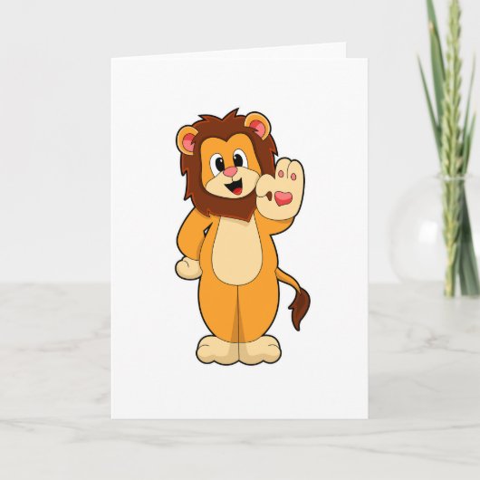 Löwe mit Mähne Karte (Vorderseite)