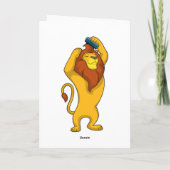 Löwe mit Mähne Karte (Rückseite)