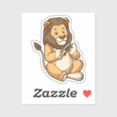 Löwe mit Nagelpfeilen Aufkleber (Blatt)