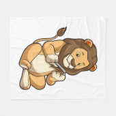 Löwe mit Nagelpfeilen Fleecedecke (Vorderseite (Horizontal))