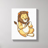 Löwe mit Nagelpfeilen Leinwanddruck (Vorderseite)