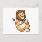 Löwe mit Nagelpfeilen Postkarte (Vorderseite)