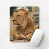 Löwe mit Punkerfrisur Mousepad (Mit Mouse)