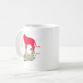 Löwe mit Reflektion (rot) Kaffeetasse (Vorderseite Links)