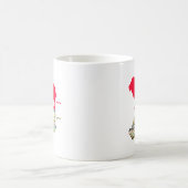 Löwe mit Reflektion (rot) Kaffeetasse (Mittel)
