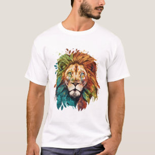 Löwe mit rgb Farben. T-Shirt