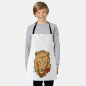 Löwe mit Rose Schürze (Getragen)