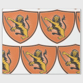Löwe mit Schwert Geschenkpapier (Flach)
