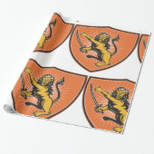 Löwe mit Schwert Geschenkpapier (Ungerollt)