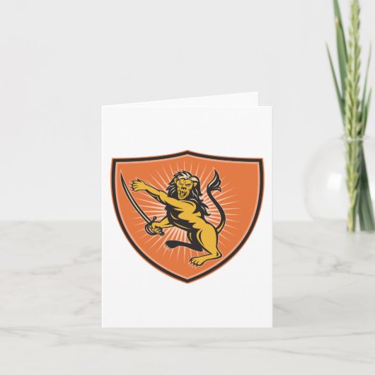 Löwe mit Schwert Karte (Vorderseite)