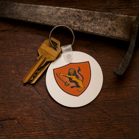 Löwe mit Schwert Schlüsselanhänger