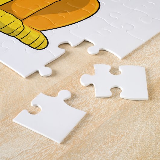 Löwe mit Sonnenblume Blume Puzzle (Seite)