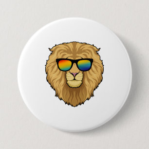 Löwe mit Sonnenbrille Button