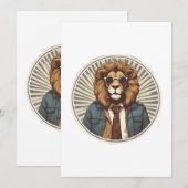 Löwe mit Sonnenbrille Feiertagskarte (Vorne/Hinten)
