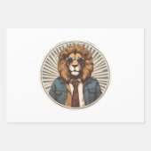 Löwe mit Sonnenbrille Geschenkpapier Set (Vorderseite 3)