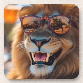 Löwe mit Sonnenbrille Getränkeuntersetzer