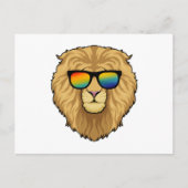 Löwe mit Sonnenbrille Postkarte (Vorderseite)