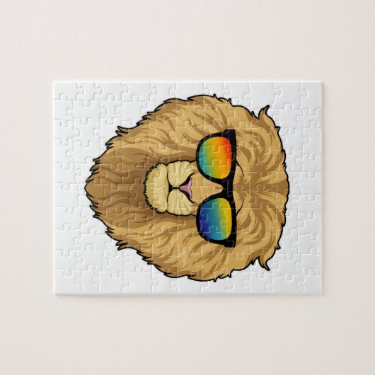 Löwe mit Sonnenbrille Puzzle (Horizontal)