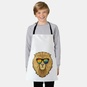 Löwe mit Sonnenbrille Schürze (Getragen)