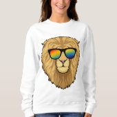 Löwe mit Sonnenbrille Sweatshirt (Vorderseite)