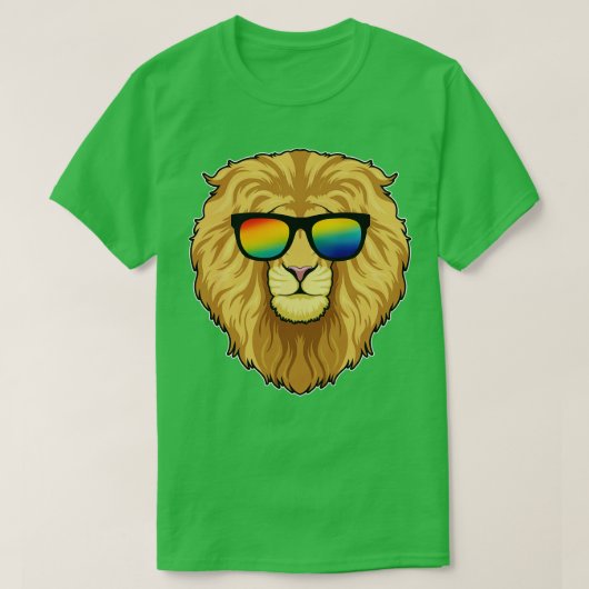 Löwe mit Sonnenbrille T-Shirt (Design vorne)