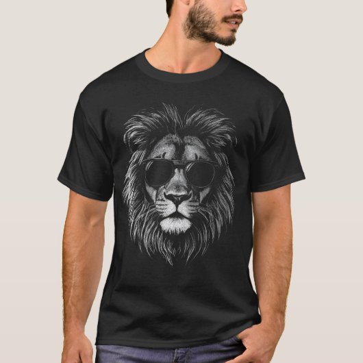 Löwe mit Sonnenbrille T-Shirt (Vorderseite)
