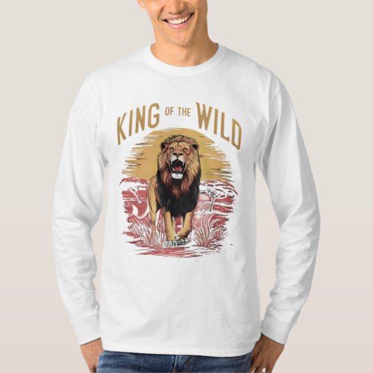 Löwe mit Worten: König der Wilden T-Shirt (Vorderseite)