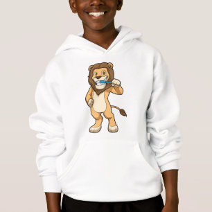 Löwe mit Zahnbürste Hoodie