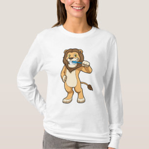 Löwe mit Zahnbürste T-Shirt