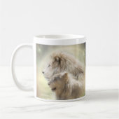 Löwe-Mond-Kunst-Tasse Kaffeetasse (Links)