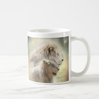 Löwe-Mond-Kunst-Tasse Kaffeetasse