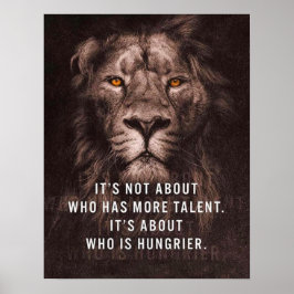 Löwe - Motivierend Wörter - Inspiration Poster