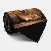 Löwe-Muster-Druck-Entwurf Krawatte (Gerollt)