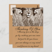 Löwe, Mut, Power und Kraft_ Postkarte (Vorne/Hinten)