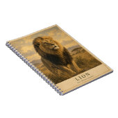 Löwe Ostafrikanische Savanne VINTAGE Notizblock (Rechte Seite)