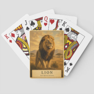 Löwe Ostafrikanische Savanne VINTAGE Spielkarten