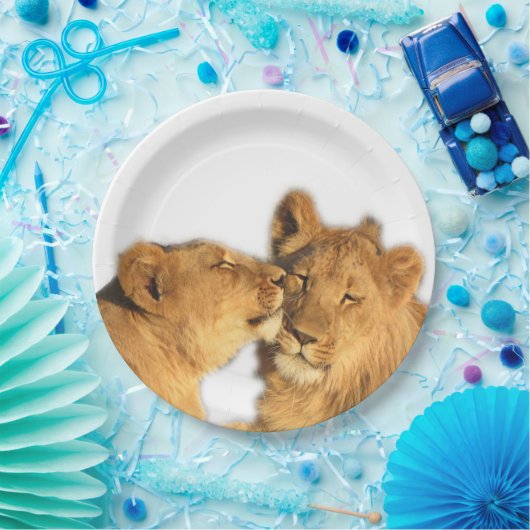 Löwe-Paar-Papier-Teller (7 oder 9 Zoll Pappteller (Party)