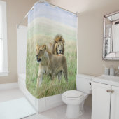Löwe-PaarDuschvorhang Duschvorhang (Beispiel)