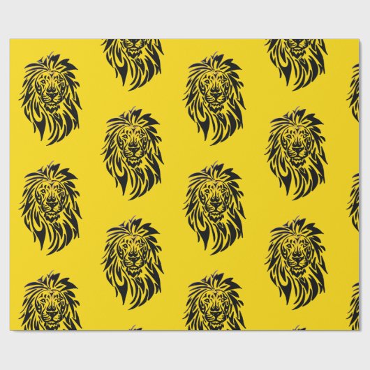 Löwe - Packpapier - Gelb (Flach)