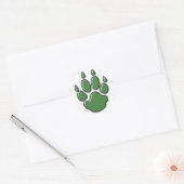 Löwe Paw Print Runder Aufkleber (Umschlag)