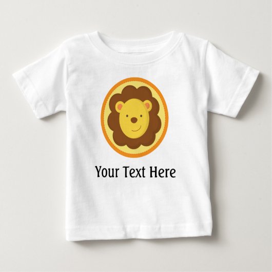 Löwe-personalisiertes Baby-T-Shirt Baby T-shirt (Vorderseite)