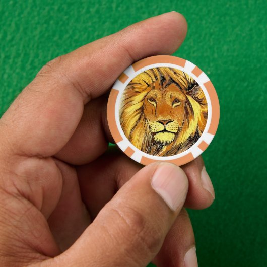 Löwe Pokerchips (Hand)